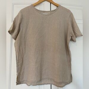 FLAX Tee 100% Linen | Neutral Cream/Beige